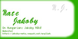 mate jakoby business card
